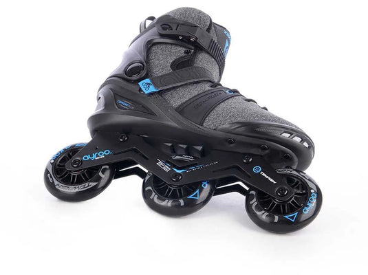 Tempish ayroo 3x90 skeelers volwassenen – 3 wielen 90mm – fitness speed inline skates – zwart blauw – maat 45