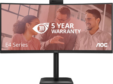 Aoc cu34e4cw - qhd ultrawide monitor - webcam - 5 jaar garantie - 34 inch