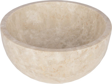 Differnz boomer waskom - 21x12cm - rond - marmer - beige