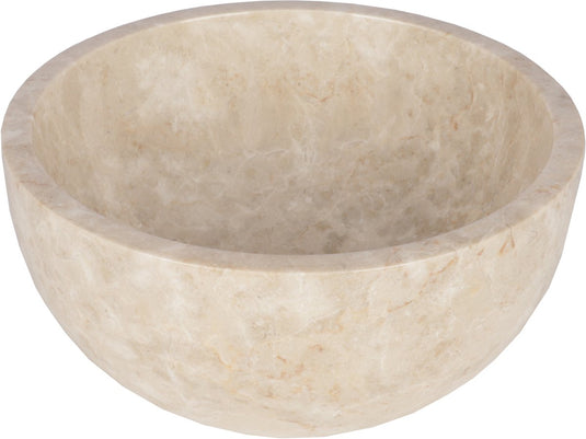 Differnz boomer waskom - 21x12cm - rond - marmer - beige