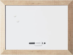 Bi-office bisilque kamashi - whiteboard - magnetisch - niet kantelbaar - met naturel kader
