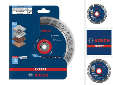 Bosch accessories 2608900661 expert multimaterial diamanten doorslijpschijf diameter 150 mm boordiameter 22.23 mm steen