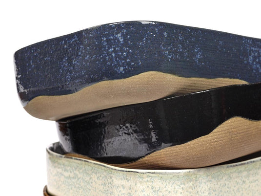 Serax - merci la nouvelle table - extra diep bord l - blauw grijs - 4 stuks