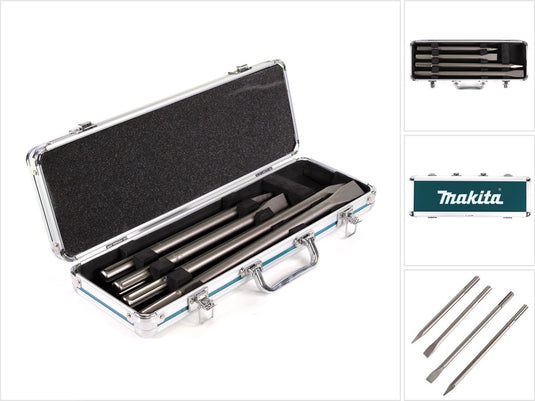 Makita d-42466 sds-max 4 delige beitelset in koffer