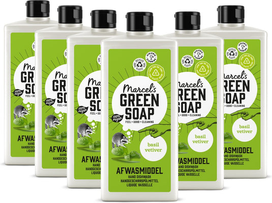 Marcel's green soap afwasmiddel - basilicum vetiver - 6 x 500ml