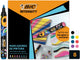 Bic intensity paint markers - verfstiften - stiften voor volwassenen - diverse kleuren - watervaste marker met medium pun - 8 stuks