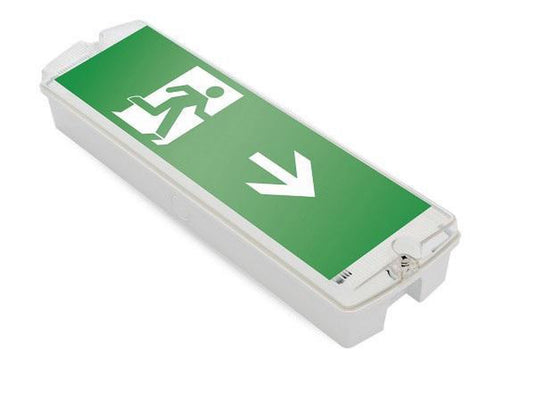 Integral led led opbouw noodverlichtingsarmatuur 5w, 250 lumen, ip65, met pijlaanduiding