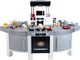 Klein toys bosch 'mega speelkeuken - 120x45x95cm - incl. koffiezetapparaat, gootsteen, oven en kookgerei - grijs zwart