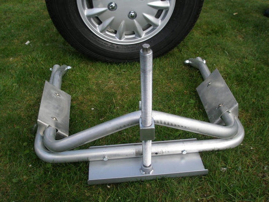Milenco aluminium leveller - voor caravan camper - 1000 kg per wiel - zilver