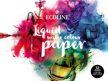 Bruynzeel ecoline aquarelpapierblok, 24x32cm, 290 g m, 12 vellen