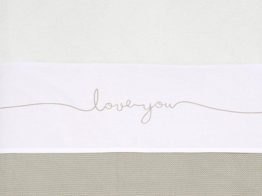 Jollein baby laken wieg 75x100cm love you - nougat