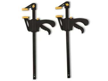 Kinzo lijmklemmen – set 2 stuks – kunststof veerklemmen – zwart geel – 30 x 21 x 47,5 cm