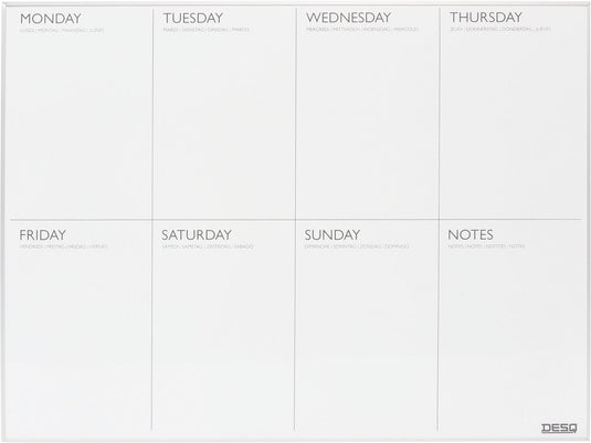 Desq weekplanner 4320 metaal wit