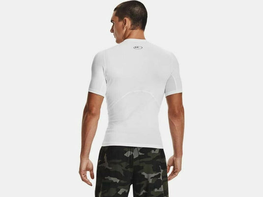 Under armour ua hg armour comp ss-wht heren sportshirt - wit - zwart
