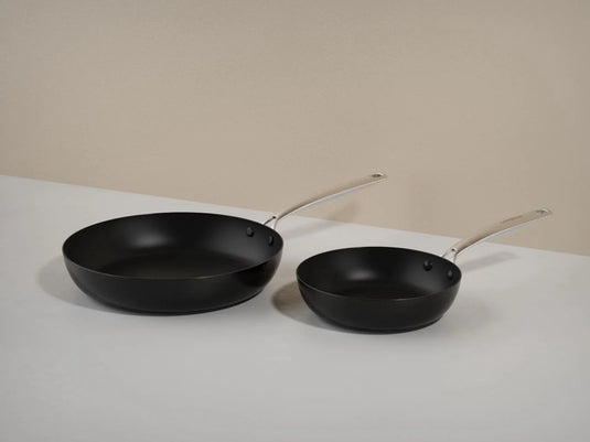 Combekk element expert koekenpannenset - 20 28cm - zwart - pfas vrije keramische antiaanbaklaag - gemaakt van 100% gerecycled aluminium - inductiegeschikt