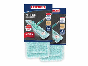 Leifheit profi xl vloerwisser overtrek - 42 cm - super soft - 2 stuks