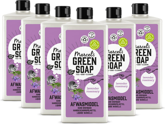 Marcel's green soap afwasmiddel - lavendel rozemarijn - 6 x 500ml