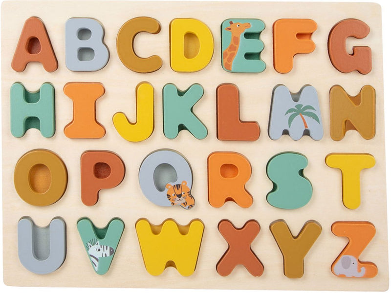 Afbeelding laden in galerijviewer, Small foot - houten alfabet puzzel safari
