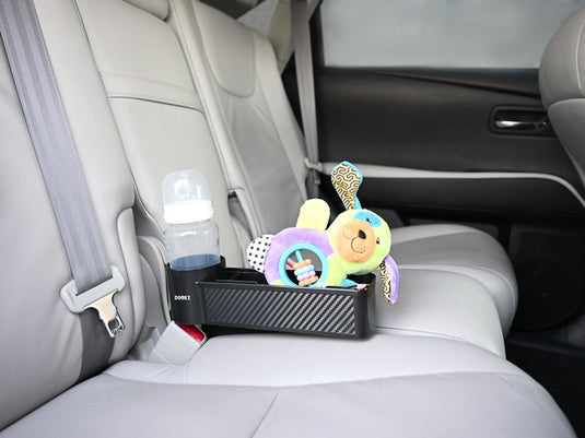 Dooky car - seat storage buddy - organizer bevestigd tussen autostoelen - zwart