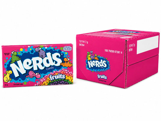 Nerds rainbow fruits candy 12 x 141,7 g - voordeelverpakking - amerikaanse snoepdoosjes - fruit smaken