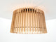 Eglo fattoria plafondlamp - e27 - ø 38 cm - zwart bruin wit - hout textiel