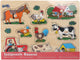 Small foot - houten noppenpuzzel boerderij, 9st.