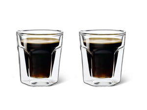 Leopold vienna - dubbelwandige koffieglazen espresso 100ml (set van twee stuks)