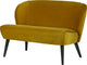 Woood sara bankje - velvet - oker - 73x110x72