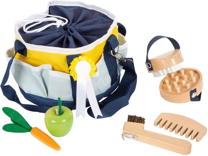 Load image into Gallery viewer, Small foot - houten paardenverzorgingsset met tas, 8dlg.
