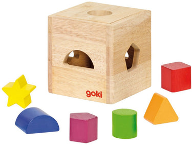 Goki houten sorteerkubus met blokken