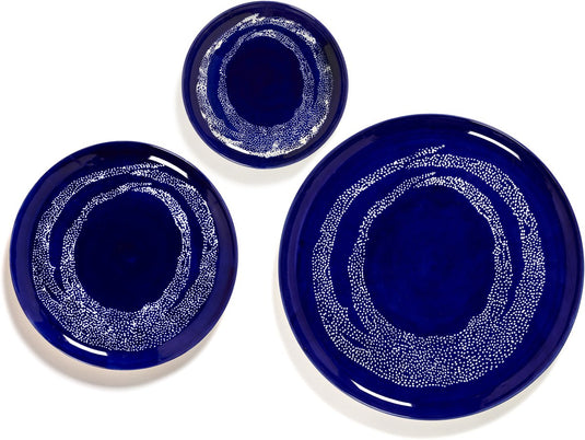 Serax - ottolenghi feast - bord s - donkerblauw wit - 19 ø - 2 stuks