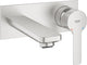 Grohe lineare new tweegats wastafelkraan m - medium uitloop - wandmontage - supersteel