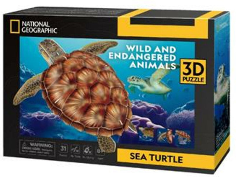 Load image into Gallery viewer, Cubic fun 3d puzzel national geographic zee schildpad

