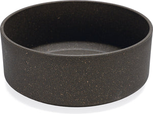 Designed by lotte noor voerbak hond - eetbak drinkbak - vaatwasserbestendig - bamboe - grijs - 21 cm