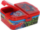Stor marvel spider-man kinderlunchbox – broodtrommel met 4 vakken voor kinderen vanaf 4 jaar - vaatwasserbestendig bpa-vrij - rood
