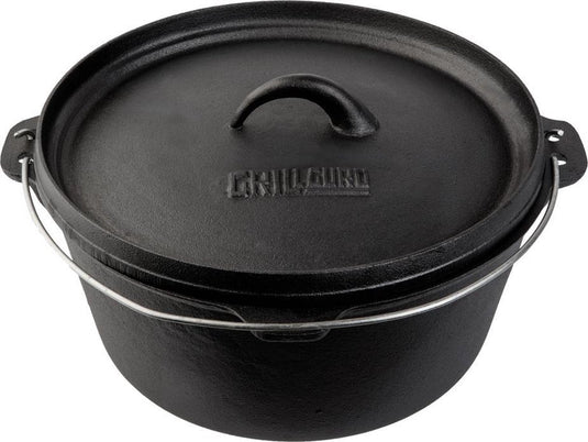 Grill guru large cast iron dutch oven 31cm - gietijzeren pan met deksel 31cm
