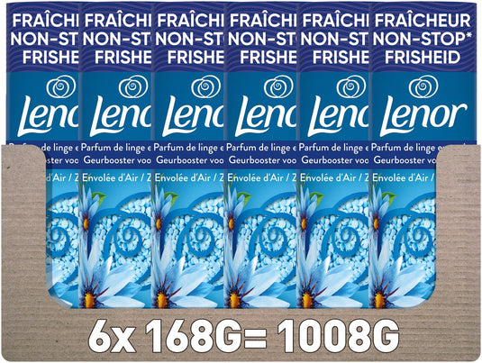 Lenor geurbooster zeebries - 6 x 168 gram - wasparfum