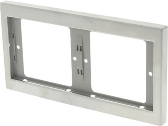 Berker k5 afdekraam 2-voudig rvs