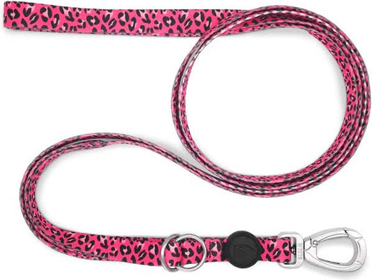 Morso hondenriem verstelbaar gerecycled bubble leo roze