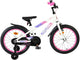 Volare lily kinderfiets - meisjes - 18 inch - wit roze paars - twee handremmen