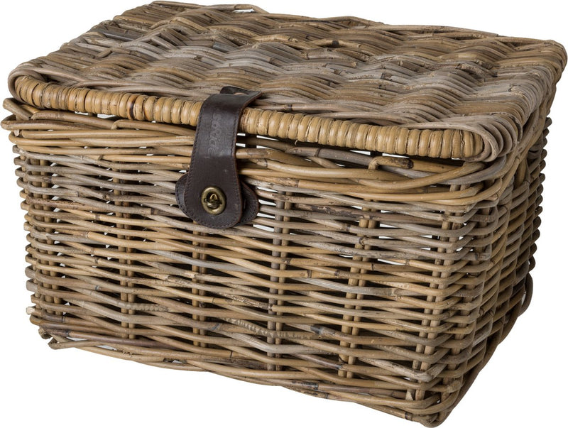 Load image into Gallery viewer, Fastrider sera fietsmand - naturel rotan fietsmanden - 26l - fietsmand met deksel - handgemaakt
