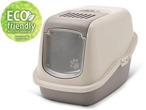 Savic kattentoilet nestor happy planet 56x39x38.5 cm - kattenbak - mokka graniet grijs