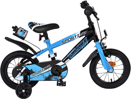 Volare sportivo kinderfiets - jongens - 12 inch - blauw zwart