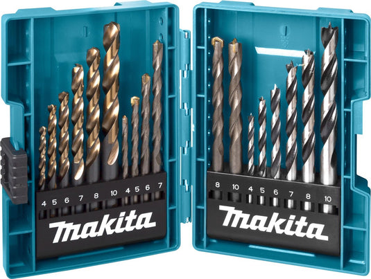 Makita b-49432 universeel boorassortiment 18-delig metaal, steen, beton, hout, metselwerk 4.0 mm, 5.0 mm, 6.0 mm, 7.0 m