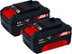 Einhell twinpack 4.0 ah accu - power x-change - 18 v li-ion - 2x 4.0 ah accu - max. vermogen: 900 w - active accu management systeem