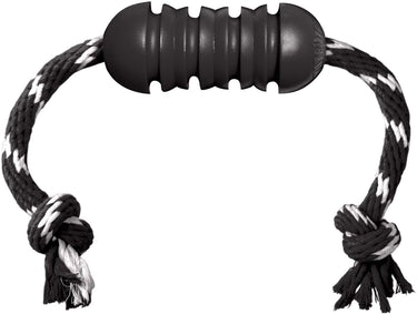Kong exterme dental met touw - zwart wit - 12 x 5 x 5 cm