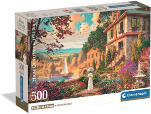 Clementoni legpuzzel victorian promenade - puzzel 500 stukjes - high quality collection puzzle - compact box - legpuzzels en puzzels voor volwassenen
