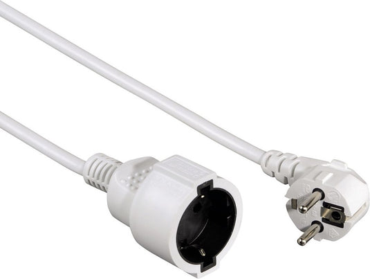 Hama schuko verl.wit 5m profi