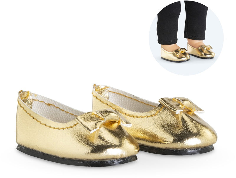 Load image into Gallery viewer, Corolle poppen gouden ballerina schoenen 36cm accessoire.
