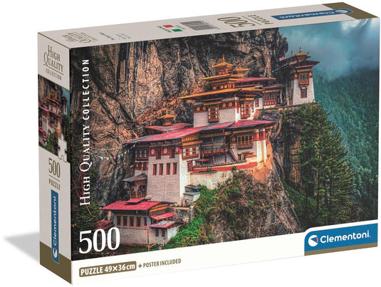 Clementoni legpuzzel the tiger's nest - puzzel 500 stukjes - high quality collection - compact box - puzzels en legpuzzels voor volwassenen